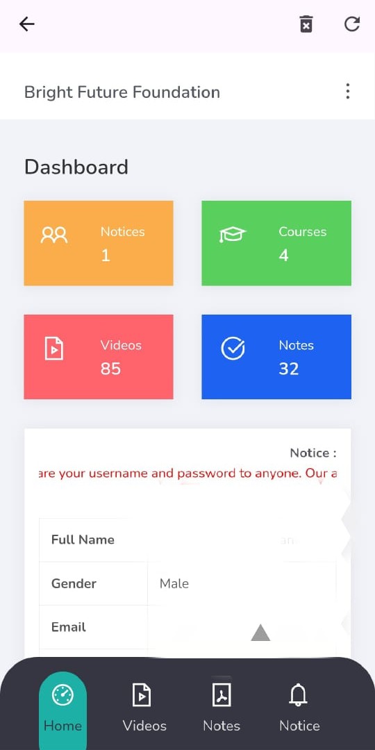 Online Learning System - Mobile APP